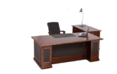 Alternative view of Premiere Executive D/Ped Desk with Credenza & Wall Units